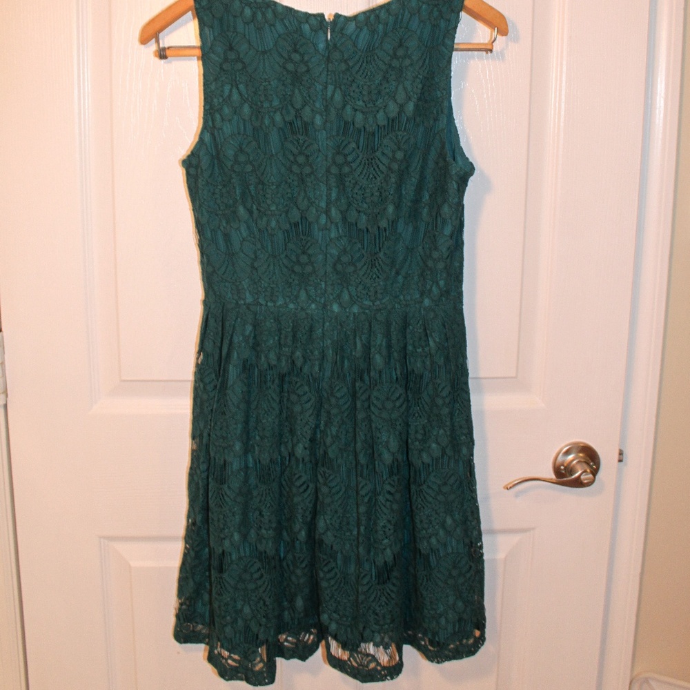 Teal Lace Dress